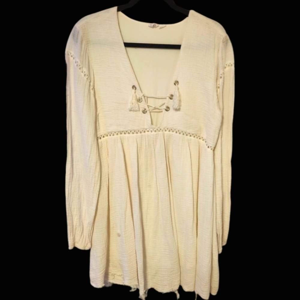 Somedays Lovin Cream Dress with Tassel Detail
